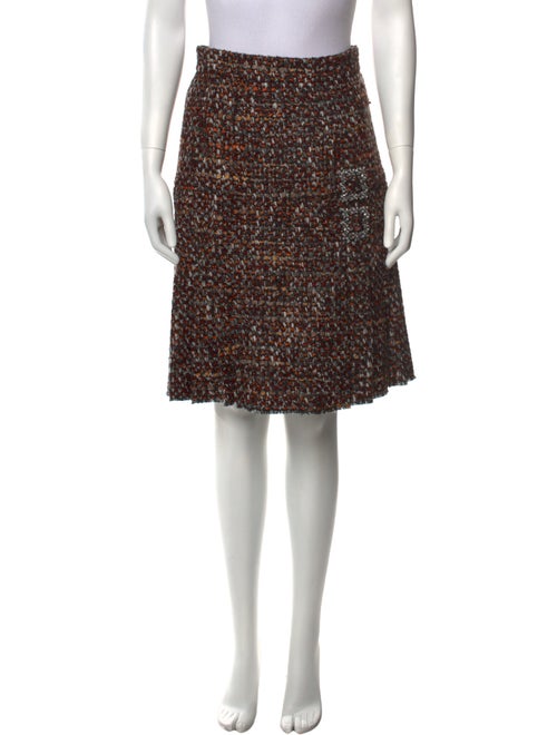 Dolce & Gabbana Tweed Pattern Knee-Length Skirt