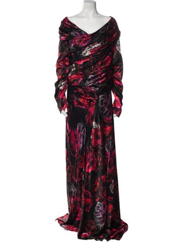 Dolce & Gabbana Dresses Silk Long Dress Us18, It54 | XXL