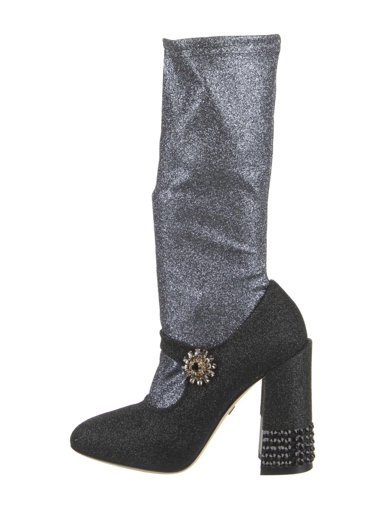 Dolce & Gabbana Glitter Glitter Accents Sock Boots