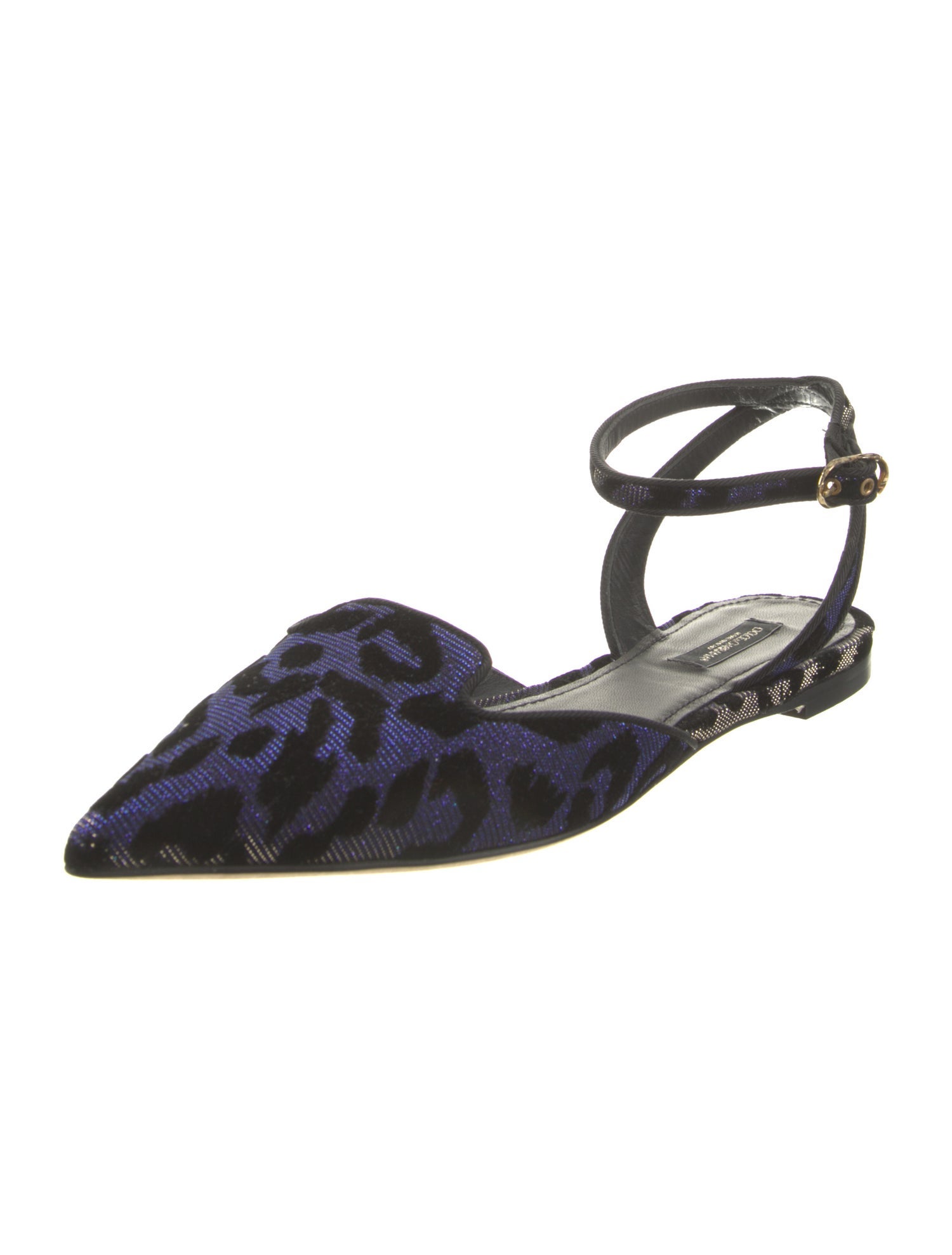 Dolce & Gabbana Animal Print Slingback Flats
