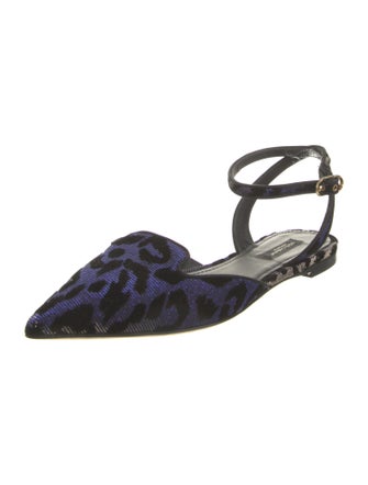 Dolce & Gabbana Animal Print Slingback Flats