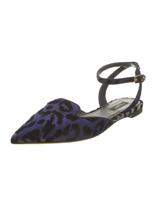 Dolce & Gabbana Animal Print Slingback Flats