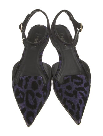 Dolce & Gabbana Animal Print Slingback Flats