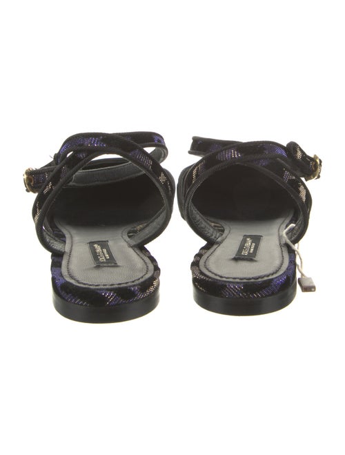 Dolce & Gabbana Animal Print Slingback Flats