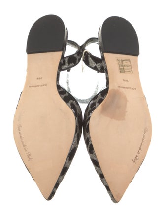 Dolce & Gabbana Printed Slingback Flats
