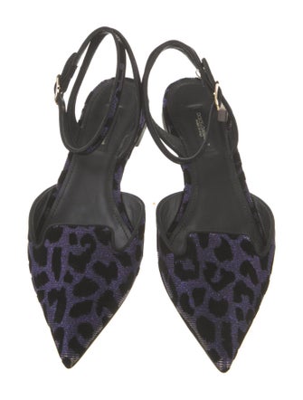 Dolce & Gabbana Animal Print Slingback Flats