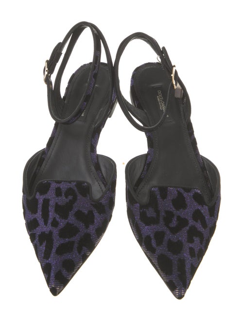 Dolce & Gabbana Animal Print Slingback Flats
