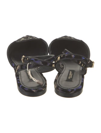 Dolce & Gabbana Animal Print Slingback Flats