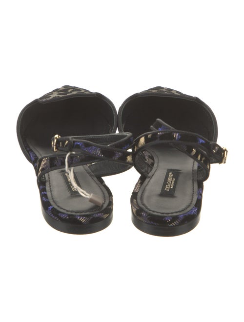 Dolce & Gabbana Animal Print Slingback Flats