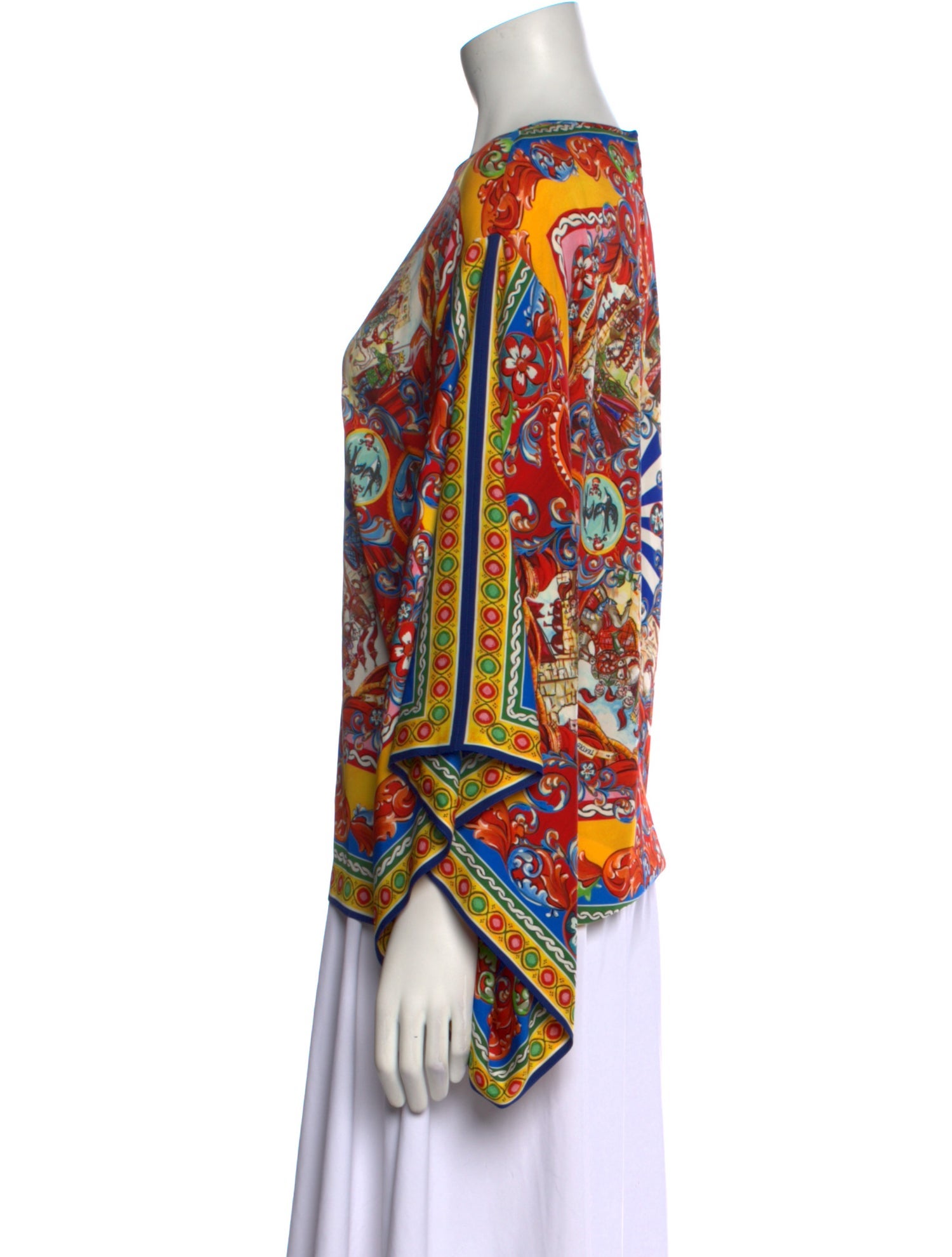 Dolce & Gabbana Silk Paisley Print Blouse