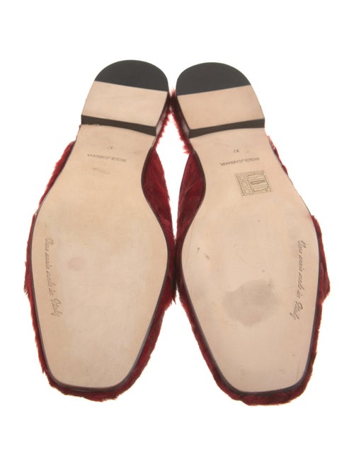 Dolce & Gabbana Fur Crystal Embellishments Mules