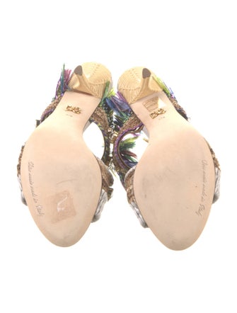 Dolce & Gabbana Raffia Patterned Slides