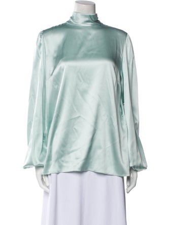 Dolce & Gabbana Silk Mock Neck Blouse