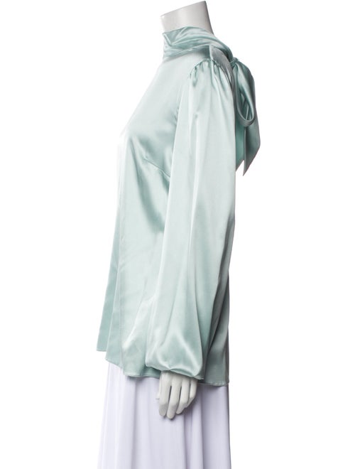 Dolce & Gabbana Silk Mock Neck Blouse