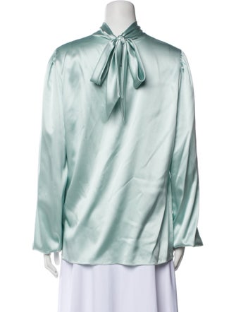 Dolce & Gabbana Silk Mock Neck Blouse