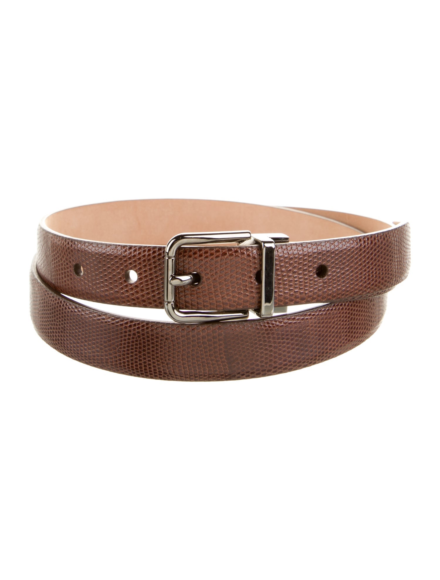 Dolce & Gabbana Skinny Leather Belt w/ Tags