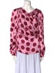 Dolce & Gabbana Silk Polka Dot Print Blouse