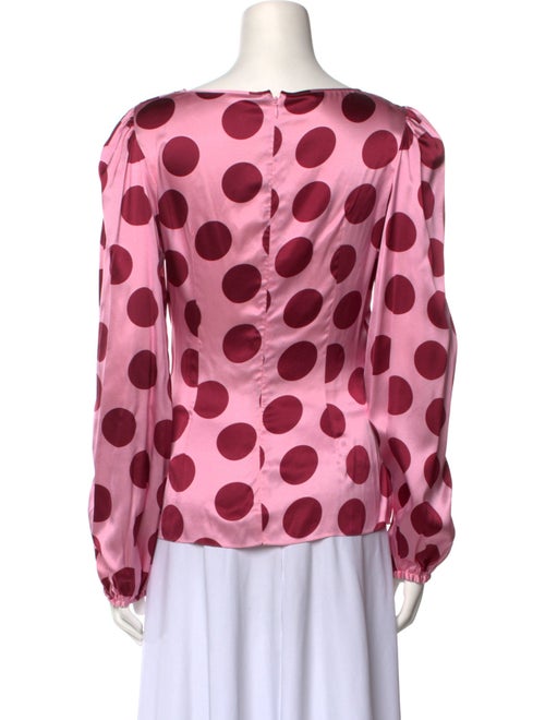 Dolce & Gabbana Silk Polka Dot Print Blouse