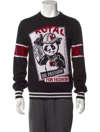 Dolce & Gabbana Virgin Wool Graphic Print Pullover