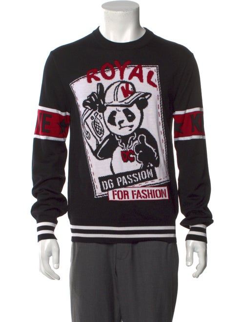 Dolce & Gabbana Virgin Wool Graphic Print Pullover