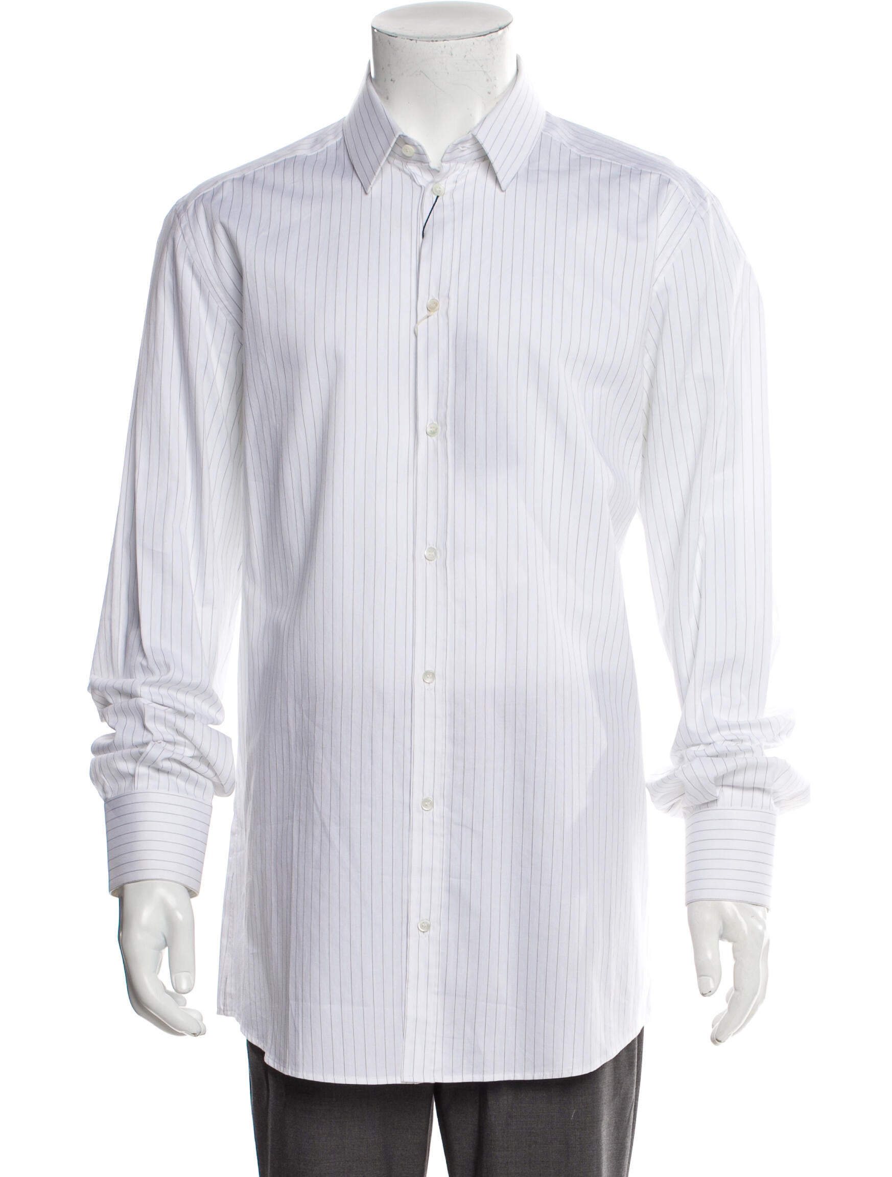 Dolce & Gabbana Striped Long Sleeve Dress Shirt