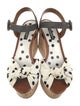 Dolce & Gabbana Raffia Polka Dot Print Sandals