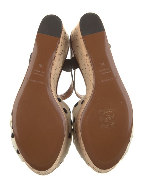 Dolce & Gabbana Raffia Polka Dot Print Sandals