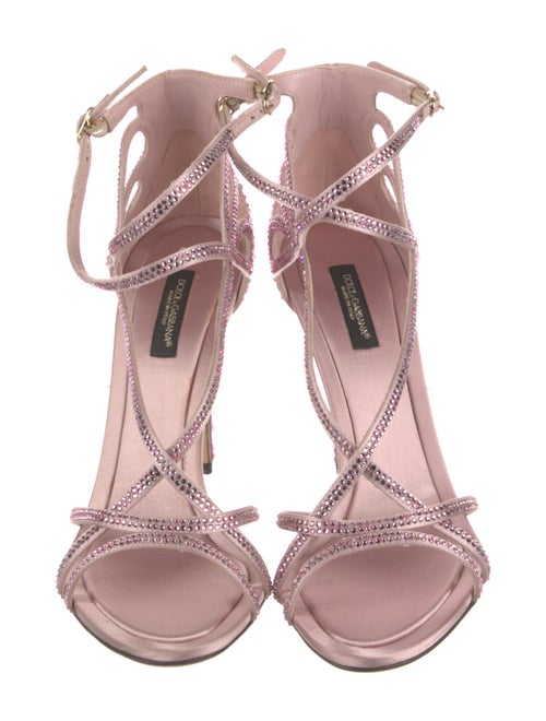 Dolce & Gabbana Satin Crystal Embellishments Sandals