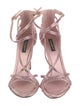 Dolce & Gabbana Satin Crystal Embellishments Sandals
