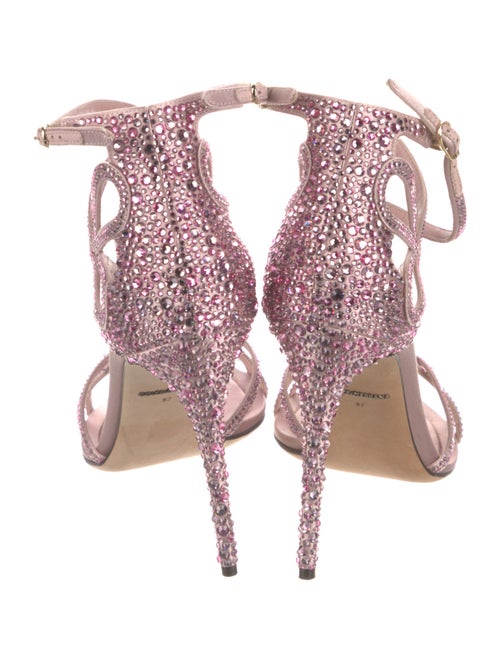 Dolce & Gabbana Satin Crystal Embellishments Sandals