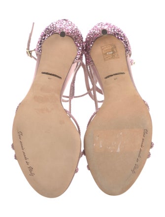 Dolce & Gabbana Satin Crystal Embellishments Sandals