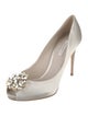 Dolce & Gabbana Satin Crystal Embellishments Pumps