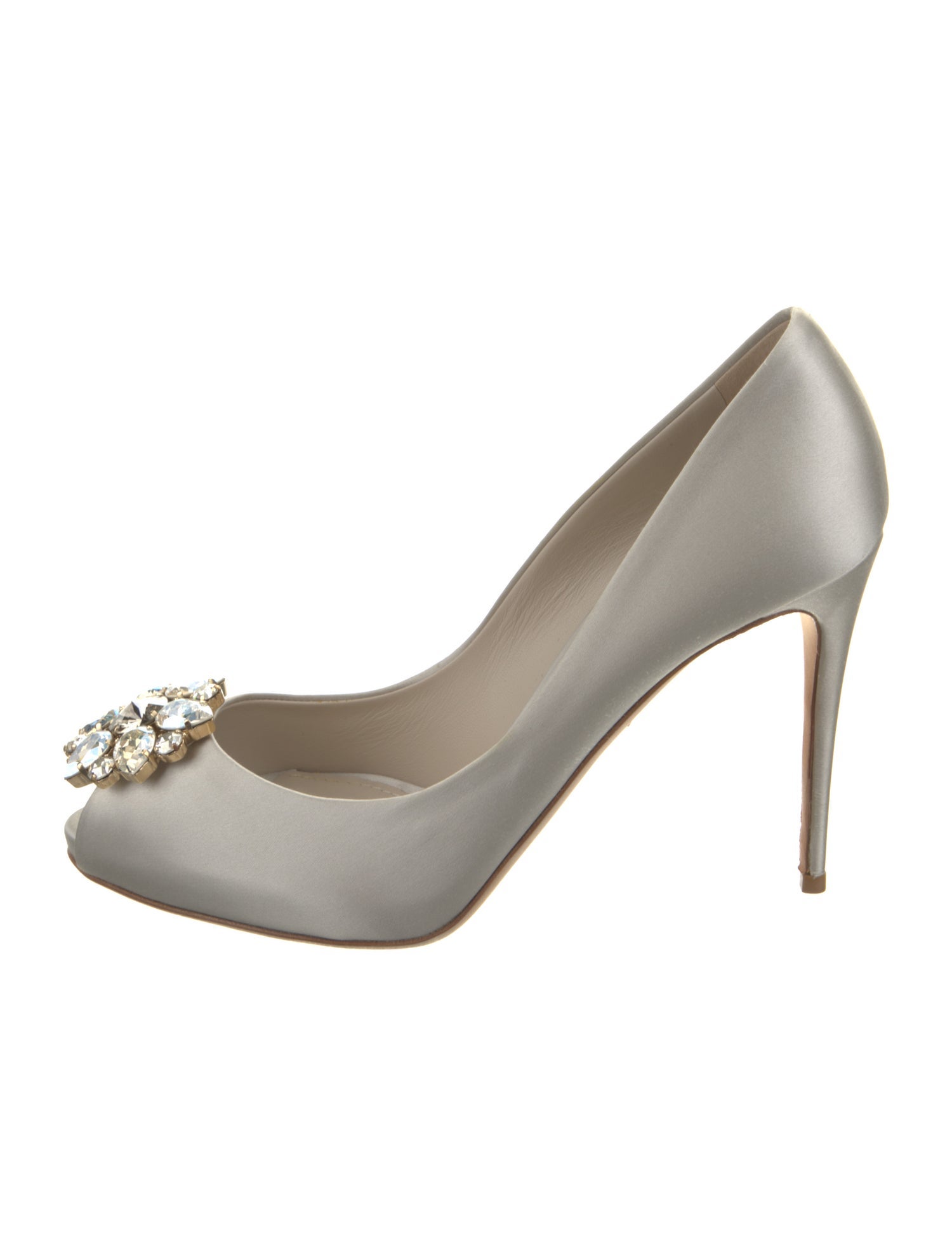 Dolce & Gabbana Satin Crystal Embellishments Pumps
