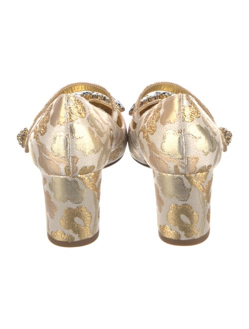 Dolce & Gabbana Floral Print Crystal Embellishments Pumps