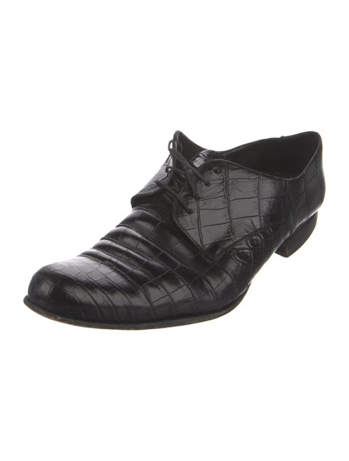 Dolce & Gabbana Embossed Leather Animal Print Oxfords