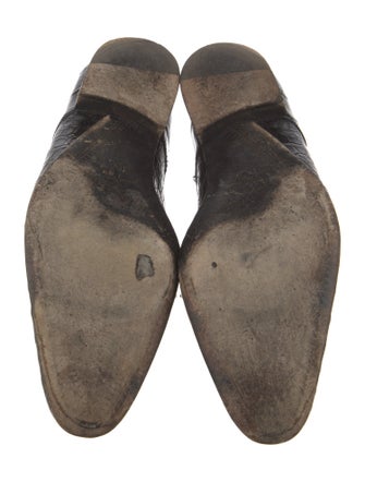 Dolce & Gabbana Embossed Leather Animal Print Oxfords