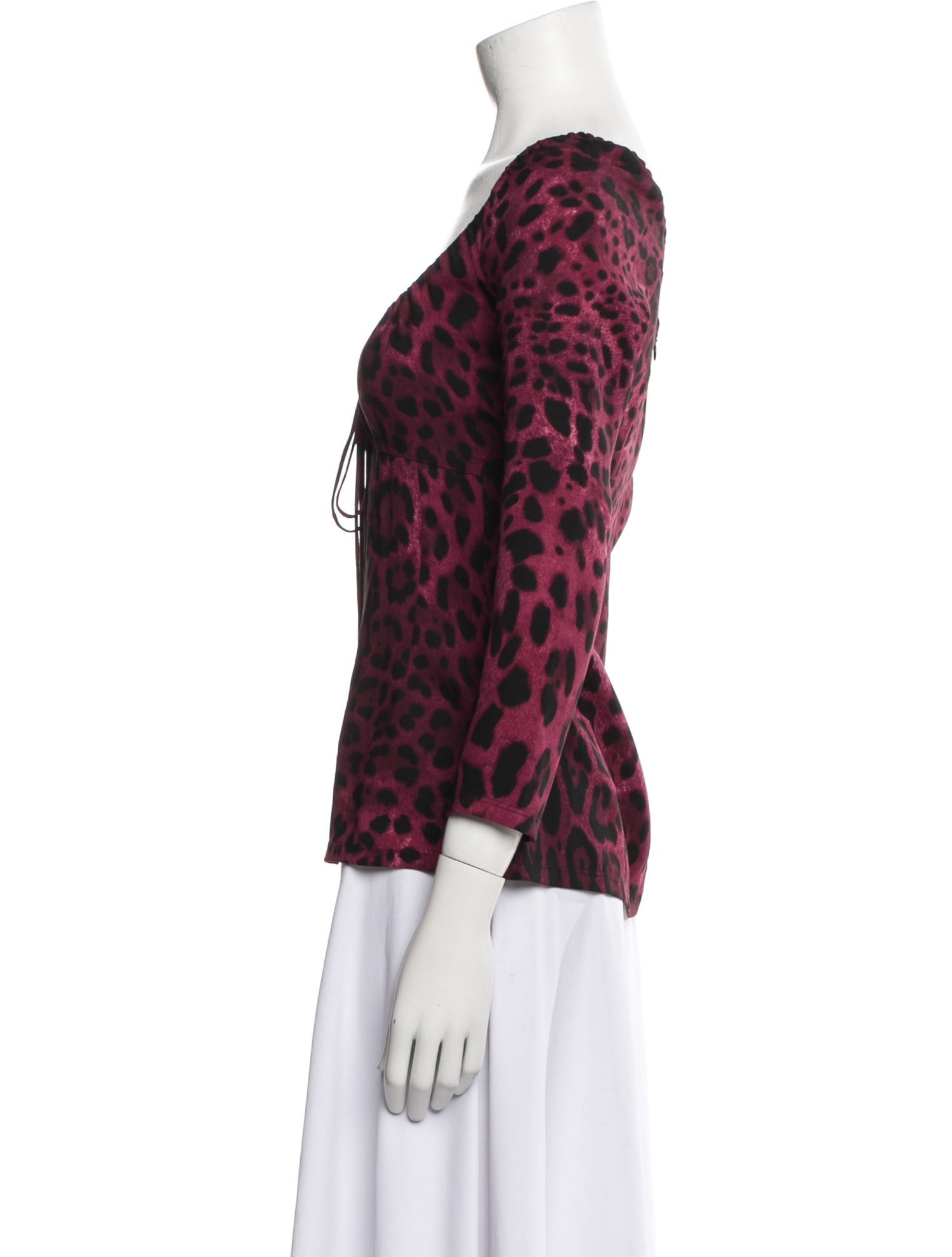 Dolce & Gabbana Silk Animal Print Blouse