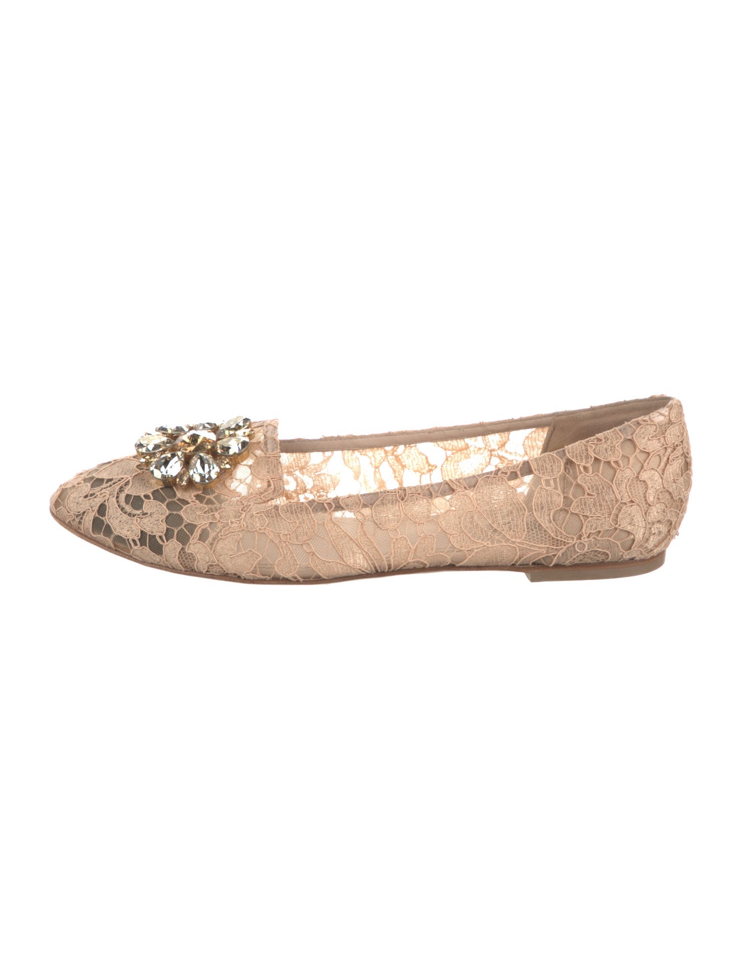 Dolce & Gabbana Lace Lace Pattern Ballet Flats