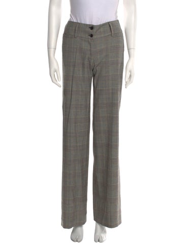 Dolce & Gabbana Pants Virgin Wool Plaid Print Pant Us2, It38 | XS