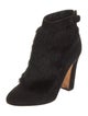 Dolce & Gabbana Suede Faux Fur Trim Lace-Up Boots