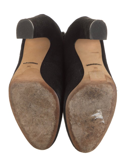 Dolce & Gabbana Suede Faux Fur Trim Lace-Up Boots