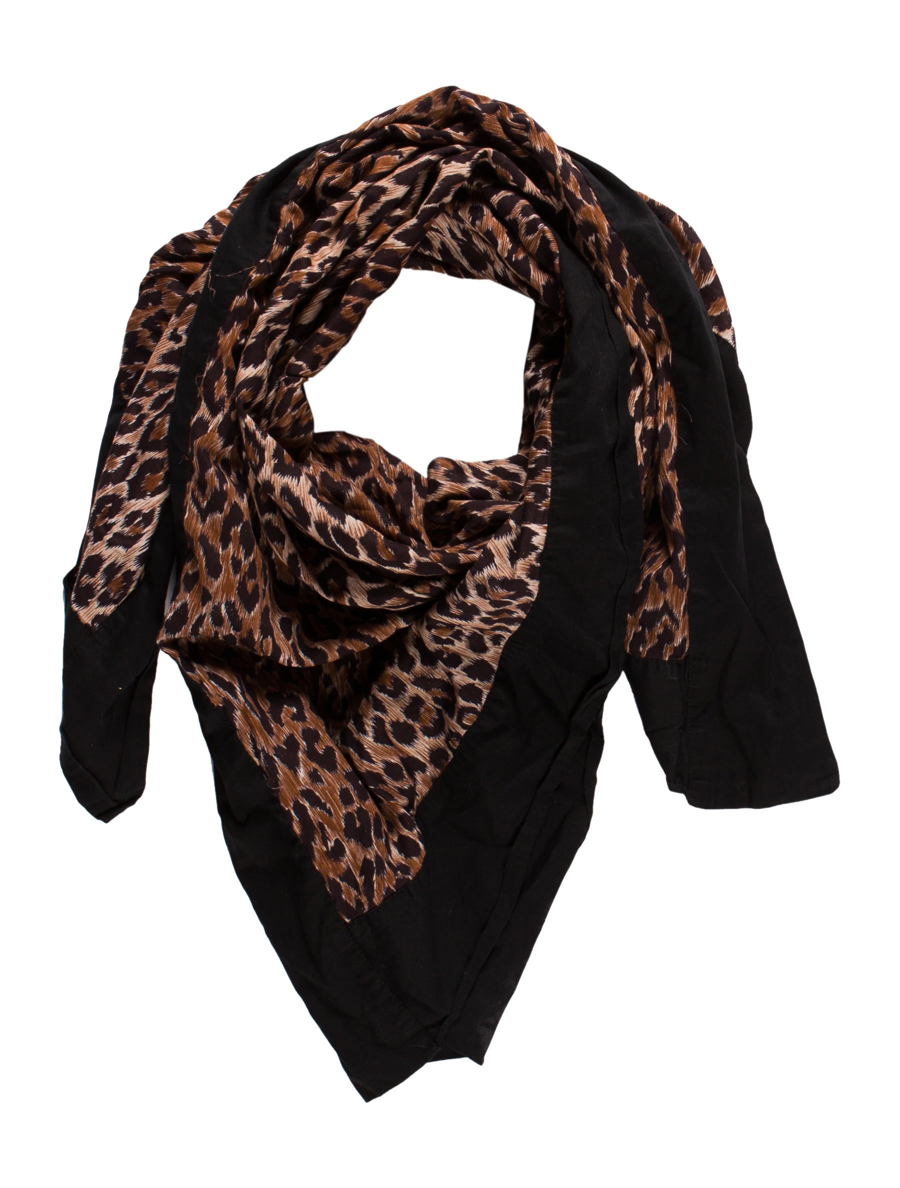 Dolce & Gabbana Leopard Print Scarf Accessories DAG48931 The RealReal