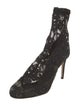 Dolce & Gabbana Lace Lace Pattern Combat Boots