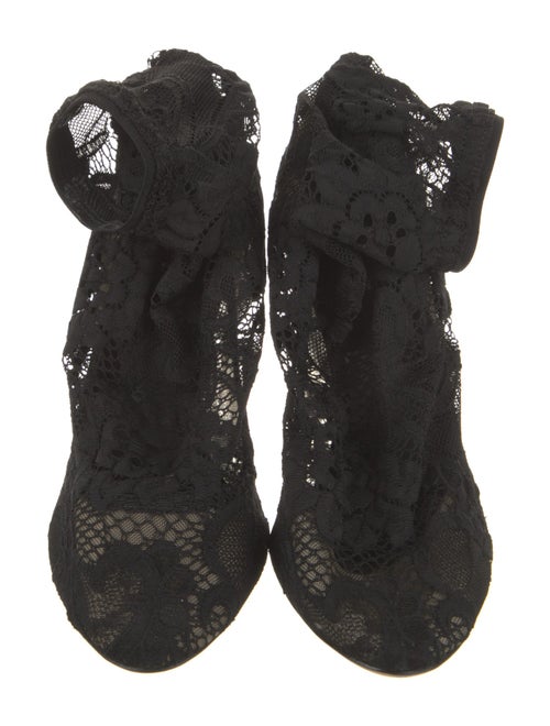 Dolce & Gabbana Lace Lace Pattern Combat Boots