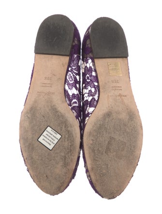 Dolce & Gabbana Lace Lace Pattern Ballet Flats