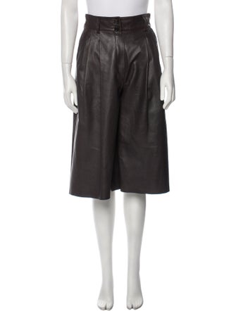 Dolce & Gabbana Lamb Leather Knee-Length Shorts