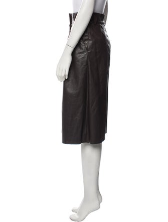 Dolce & Gabbana Lamb Leather Knee-Length Shorts