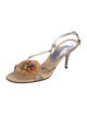 Dolce & Gabbana Snakeskin Animal Print Slingback Sandals