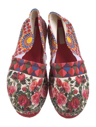 Dolce & Gabbana Sicilian Print Canvas Espadrilles