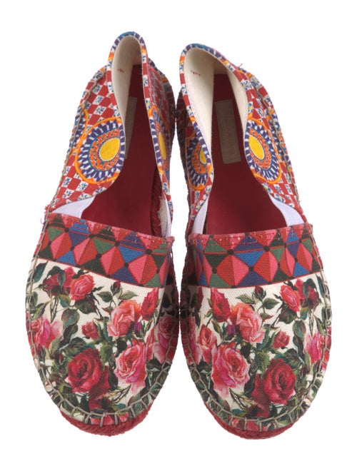 Dolce & Gabbana Sicilian Print Canvas Espadrilles